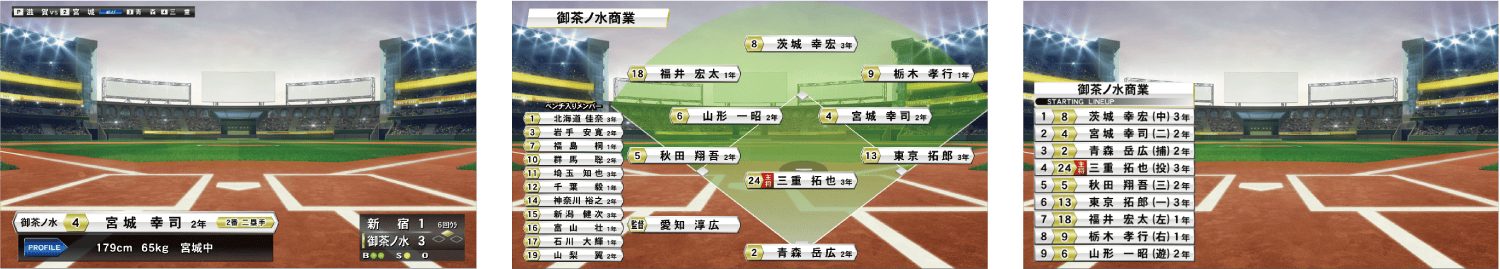 スポーツコーダー アマチュア野球/ソフトボール サンプル