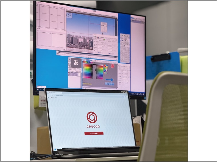 CGセンターでのテロップ作業の様子
