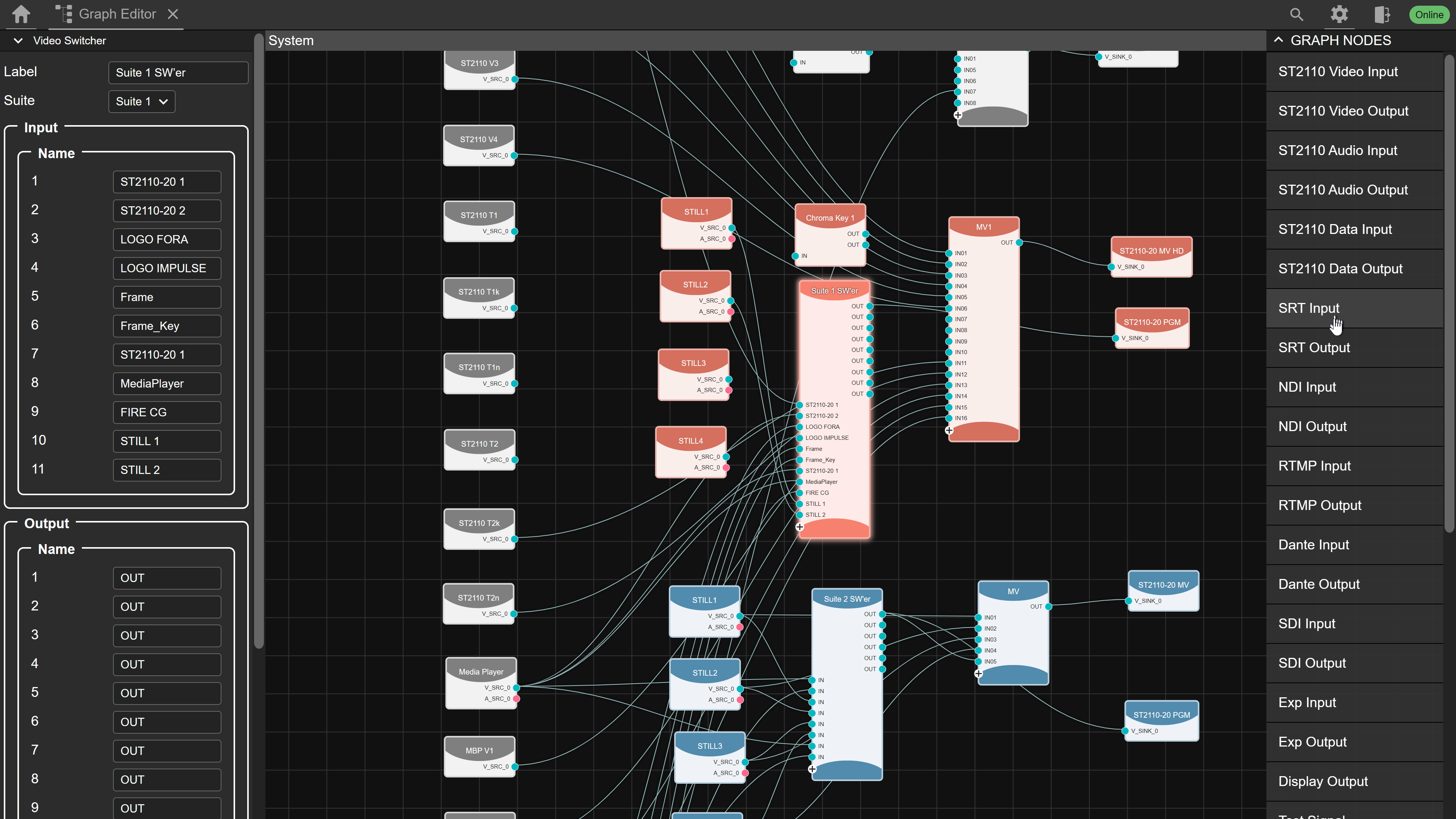 FOR-A IMPULSE GraphEditor